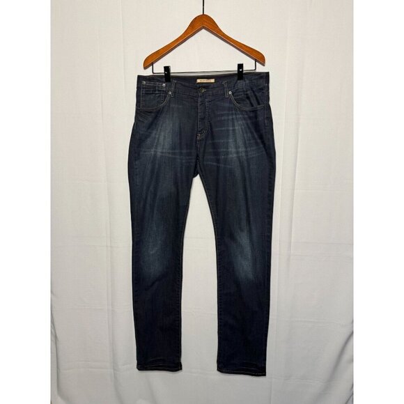 John Varvatos Other - John Varvatos USA Dark Denim Straight Leg Button Front Bowery Jeans Size 36 X 35